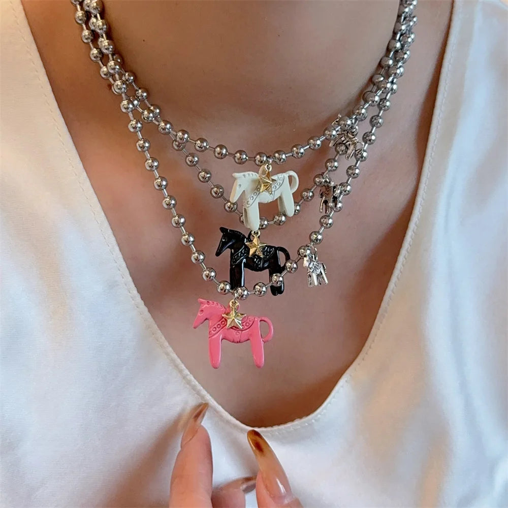 Necklace horses
