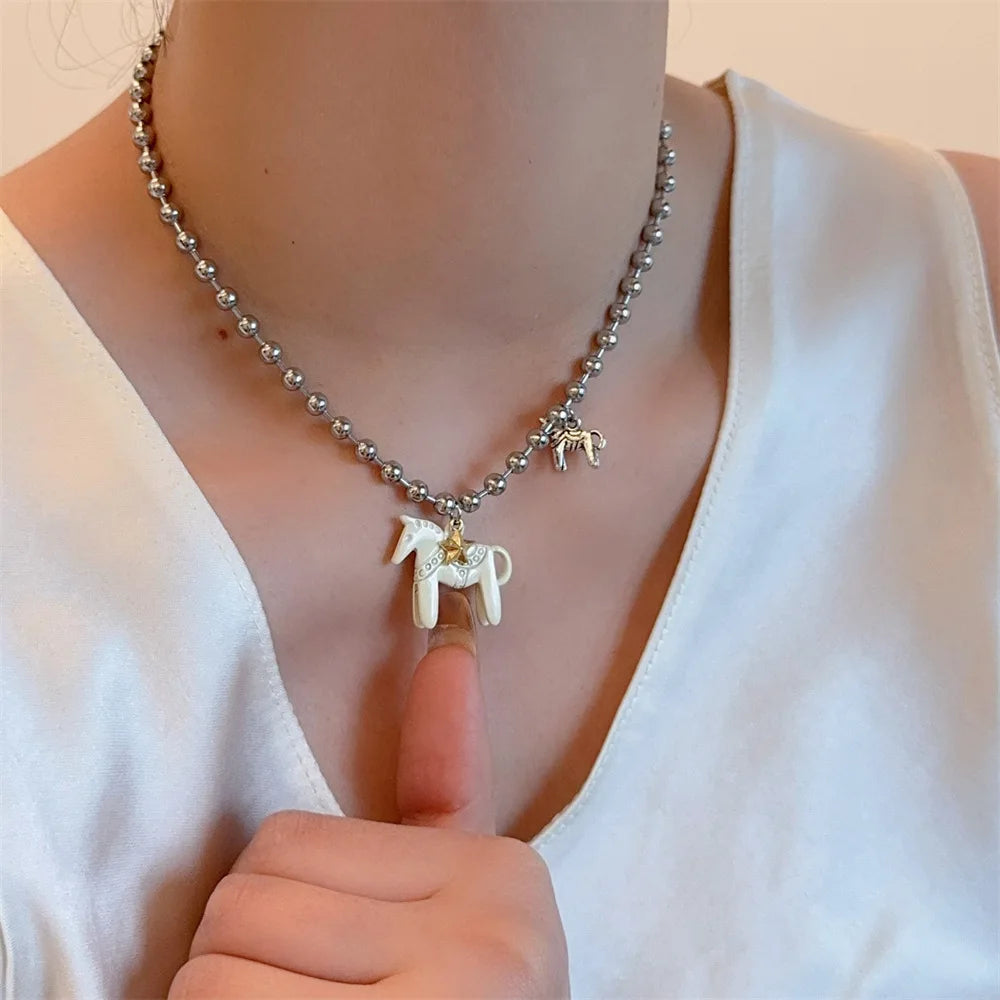 Necklace horses