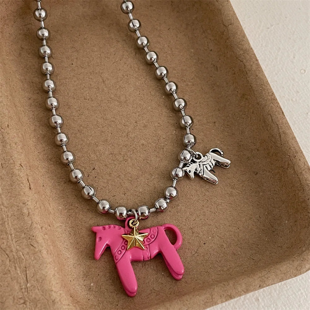 Necklace horses