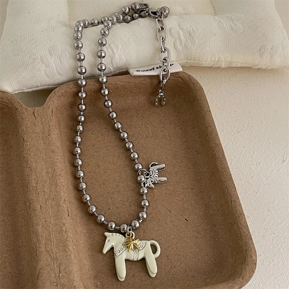 Necklace horses